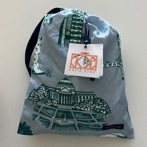 KATIE KIME “Dallas” Toile Print Drawstring Pouch